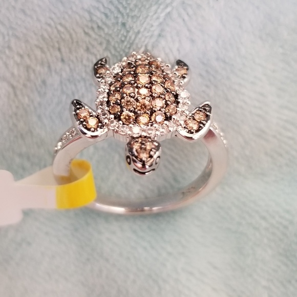 rsc Jewelry Nwt Turtle Tortoise Ring Cubic Zirconia Rsc Poshmark